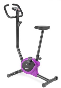 Hop-Sport Heimtrainer RIO Fitnessbike Fahrrad Bike Computer Trimmrad bis 120 kg violett