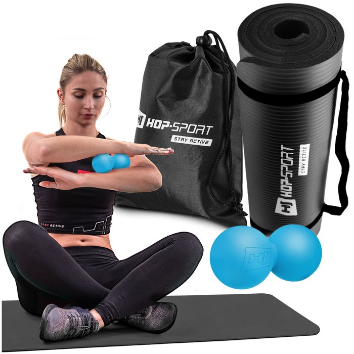 Fitness-Set Gymnastikmatte 1,5cm + Massageball Duo