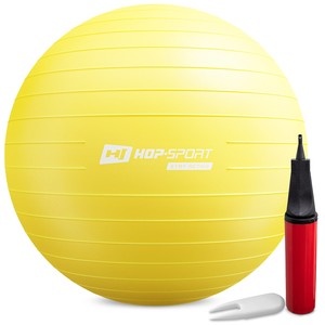 Gymnastikball 45cm mit Luftpumpe - Gelb