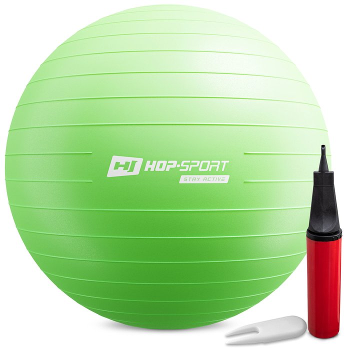 Gymnastikball 65cm mit Luftpumpe - Grün