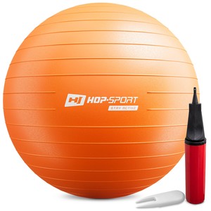 Gymnastikball 65cm mit Luftpumpe - Orange