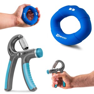 Handtrainer-Set Fingerhantel verstellbar 10-40 kg und Fingertrainer aus Silikon 18,1 kg