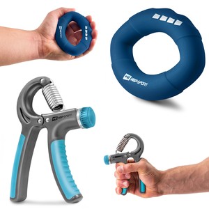 Handtrainer-Set Fingerhantel verstellbar 10-40 kg und Fingertrainer aus Silikon 27,2 kg