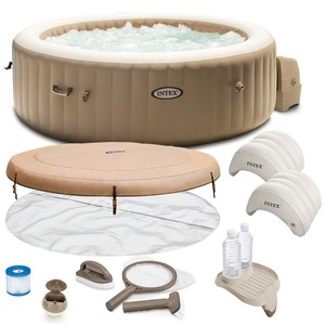 INTEX Whirlpool Pure SPA 28426 Bubble Massage Therapy für 4 Personen Kalkschutz