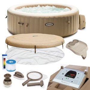 INTEX Whirlpool Pure SPA Bubble Massage Therapy für 6 Personen Kalkschutz