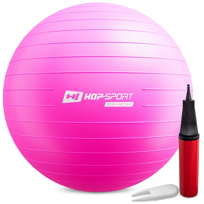 Gymnastikball 55cm mit Luftpumpe - Rosa