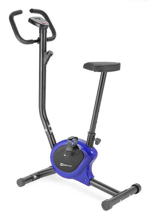 Hop-Sport Heimtrainer RIO Fitnessbike Fahrrad Bike Computer Trimmrad bis 120 kg blau